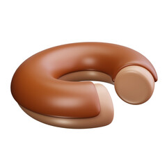 donut 3d render icons