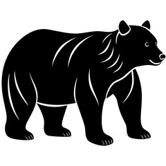Brown Bear Silhouette vector illustration
