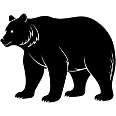 Brown Bear Silhouette vector illustration