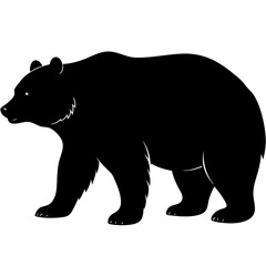 Fototapeta premium Brown Bear Silhouette vector illustration