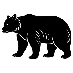 Brown Bear Silhouette vector illustration