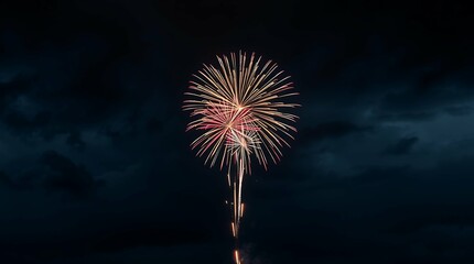 Fireworks illuminate the night sky, celebrating the New Year's eve, banner Background.