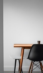 mordern interior Image clean simple background,generation AI