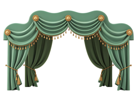 Curtain isolated on transparent background 