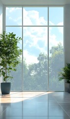 mordern_interior Image clean simple background,generation AI