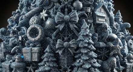 Fototapeta premium Christmas abstract background, concept surreal holyday, ai generative