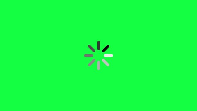 4k of loop stick loading animation with green screen background