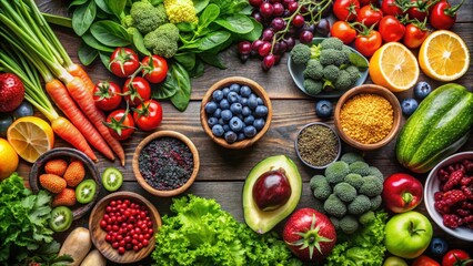 A colorful assortment of fresh vegetables and fruits