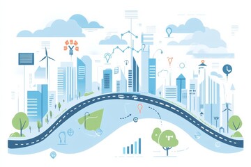 Act as you are inforgraphic designer, draw illustrator tool create inforgraphic about energy saving, . Color tone are pastel blue, light blue, green, white.