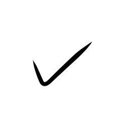 Check mark icon isolated on white background. Black symbols for design Vector illustration, easy to edit