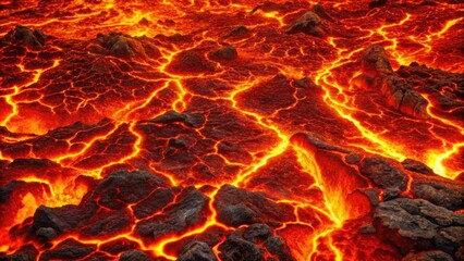 Heat-red lava texture from an erupting volcano , volcano, eruption, heat, red, lava, texture, fire, magma, hot
