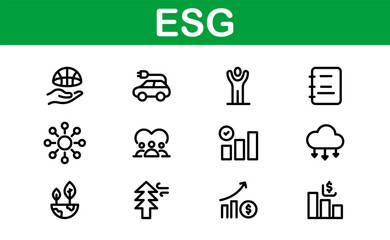 Comprehensive ESG Icon Collection - Perfect for Green, Ethical, and Corporate Responsibility Branding