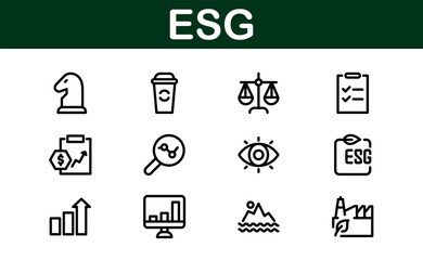 Comprehensive ESG Icon Collection - Perfect for Green, Ethical, and Corporate Responsibility Branding