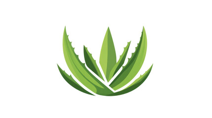 Stylized Aloe Vera Plant Icon Representing Natural Wellness, Healing Properties, and Eco-Friendly Lifestyle in a Modern Graphic Design Style