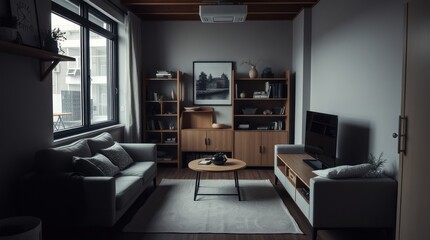 Modern Minimalist Living Room Apartment Interior Design