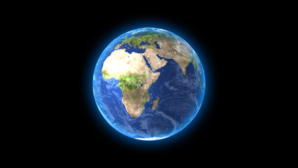 earth globe. Shiny earth. detailed representations of the Earth