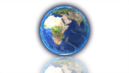 earth globe. Shiny earth. detailed representations of the Earth