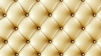 Luxurious Textured Upholstery Pattern with Golden Fabric and Decorative Buttons for Interior Design, Furniture, and Fashion Use