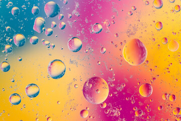 Abstract colorful creative macro oil and water background