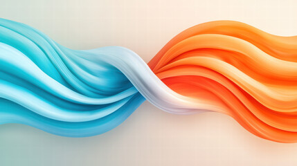 Naklejka premium Vivid swirl of liquid colors in blue and orange, creating dynamic flow. smooth gradients and intertwining shapes evoke energy and creativity, perfect for artistic designs