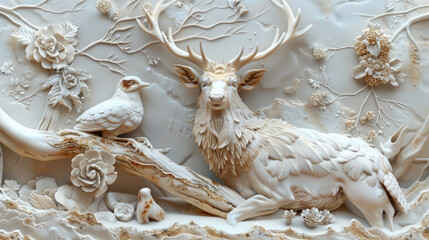 christmas decoration with deer