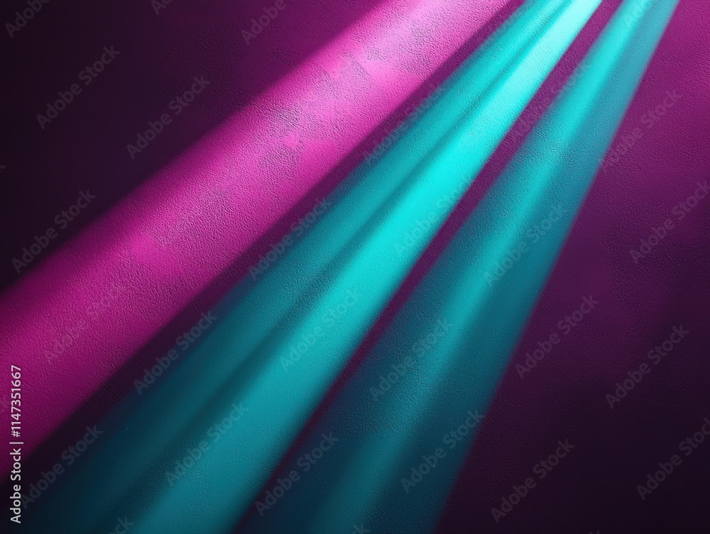 Poster dynamic beams of turquoise light studio abstract dark background close-up artistic interpretation