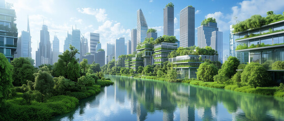 Obraz premium lake in the park