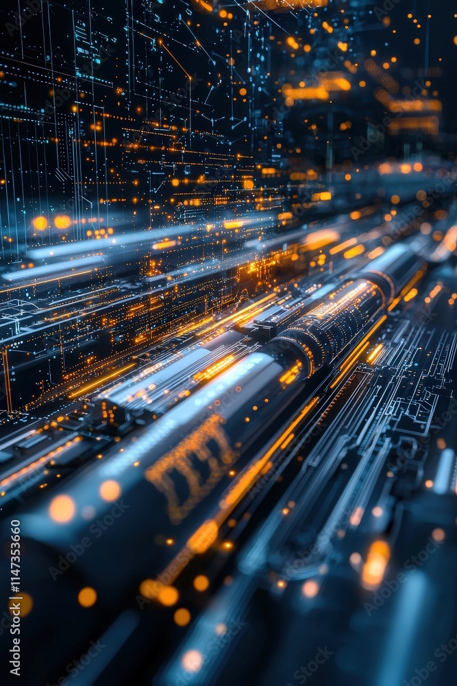 Poster automated logistics systems displayed on a real-time operations dashboard.