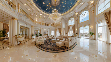 Luxury House Interior, world architecture day, first Monday of October, Generative Ai