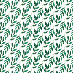 seamless background with leaves