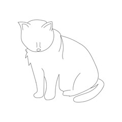 : A CAT LINE ART DESIGN