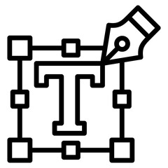 Typography Icon Element For Design