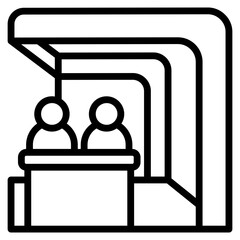 Trade Show Booth Icon Element For Design