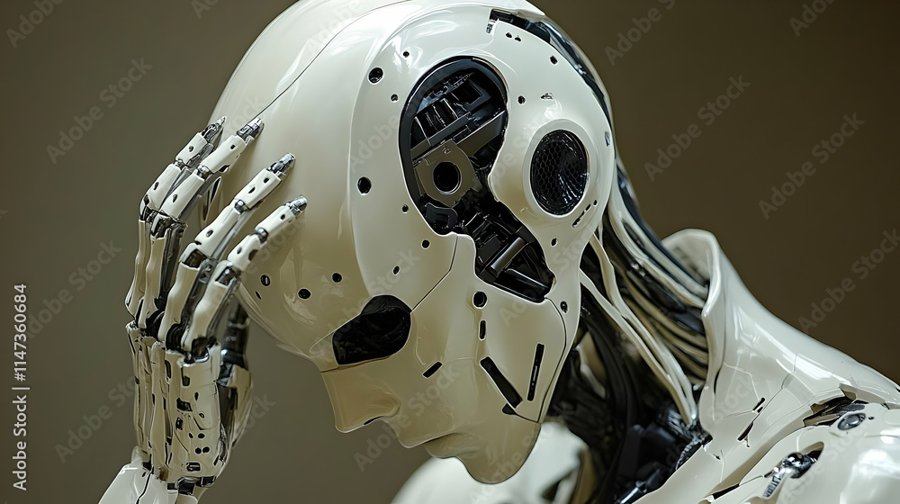 Poster robot thinks deeply about artificial intelligence and future technology