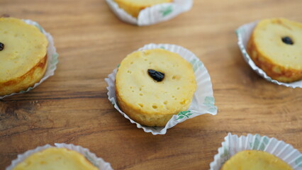 Delicious Indonesian Mini Cakes on Wooden Board