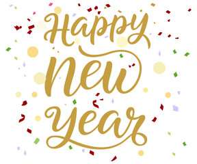 happy new year writing vector EPS 1