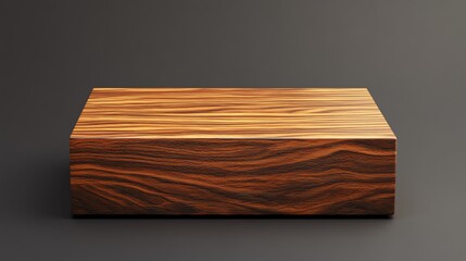 Exquisite wooden box with a rich grain, perfect for storage or display in any modern or rustic decor.