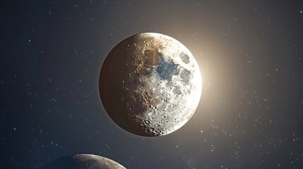 Fototapeta premium Majestic Lunar Orb: A Celestial Portrait