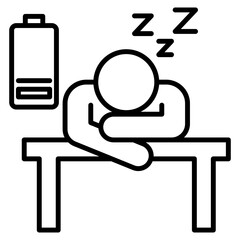 tiredness single icon