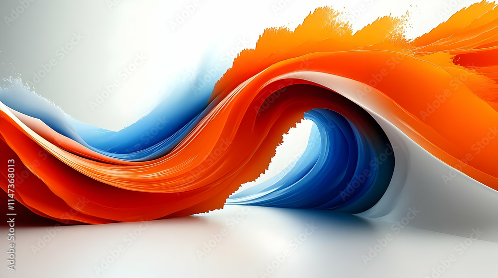 Poster abstract waves flow and blend seamlessly