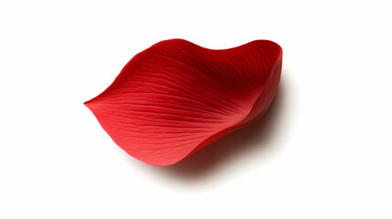 Red petal on a white isolated background. Petal. Illustration