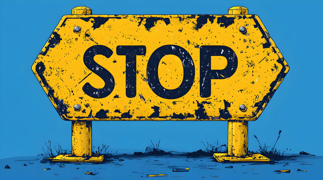 Stop Sign Stands Guard: A Symbol of Safety, Caution, and Road Rules