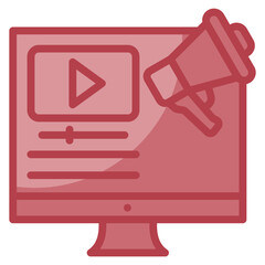 Corporate Video Icon Element For Design
