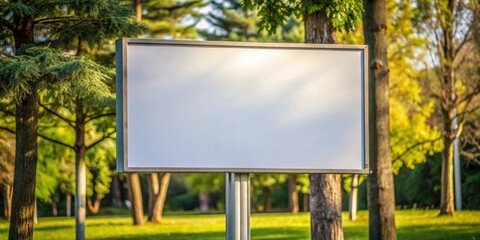 Fototapeta premium of a blank board sign, blank, board, sign,, concept, message, communication, announcement, display, design, template