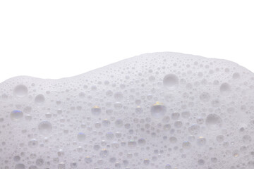 Soap foam or shampoo Soap foam texture or shampoo surface with bubble isolated with clipping path on background.