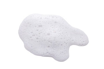 Soap foam or shampoo Soap foam texture or shampoo surface with bubble isolated with clipping path on background.
