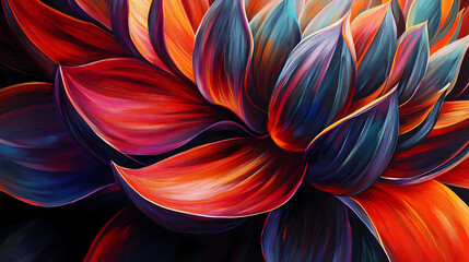 Close-up shot of dahlia petals, capturing the fine details and vibrant hues, with soft lighting emphasizing the natural elegance of the flower. Petal. Illustration