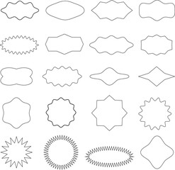 Collection of Unique Shapes, This collection is unique and eye-catching shapes for logos, icons, badges and decorative elements.