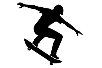 Fototapeta premium skateboarder silhouette vector