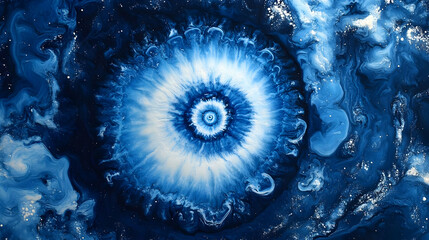Blue and White Abstract Swirls Mix Beautifully Together